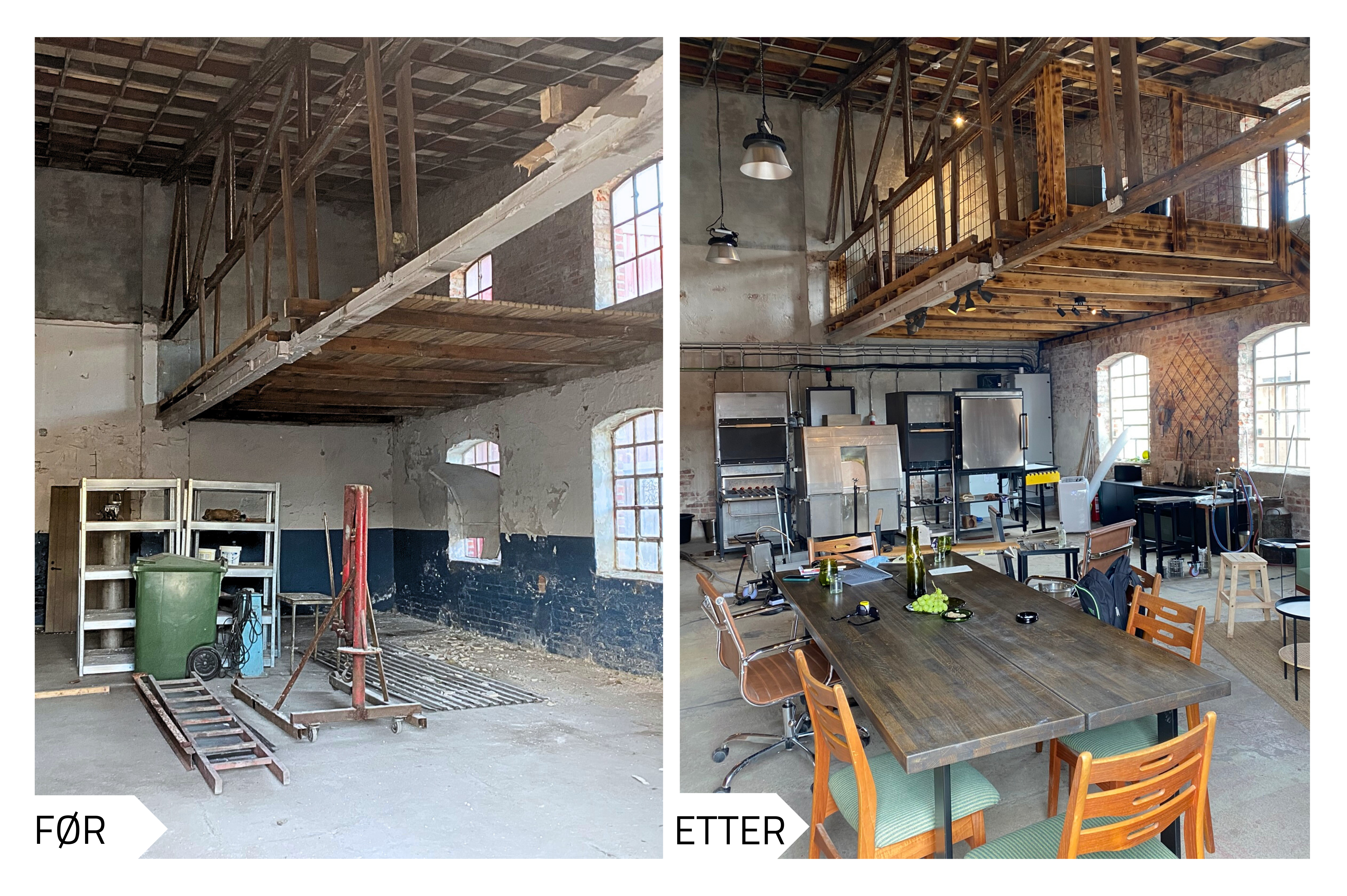 GLASSBLÅSER: I det ene sidebygget på tomten, har glasshåndtverke flyttet inn